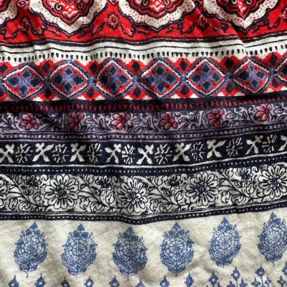 Lucky Brand Red and Blue Patterned Tank Top XS - Picture 7 of 7